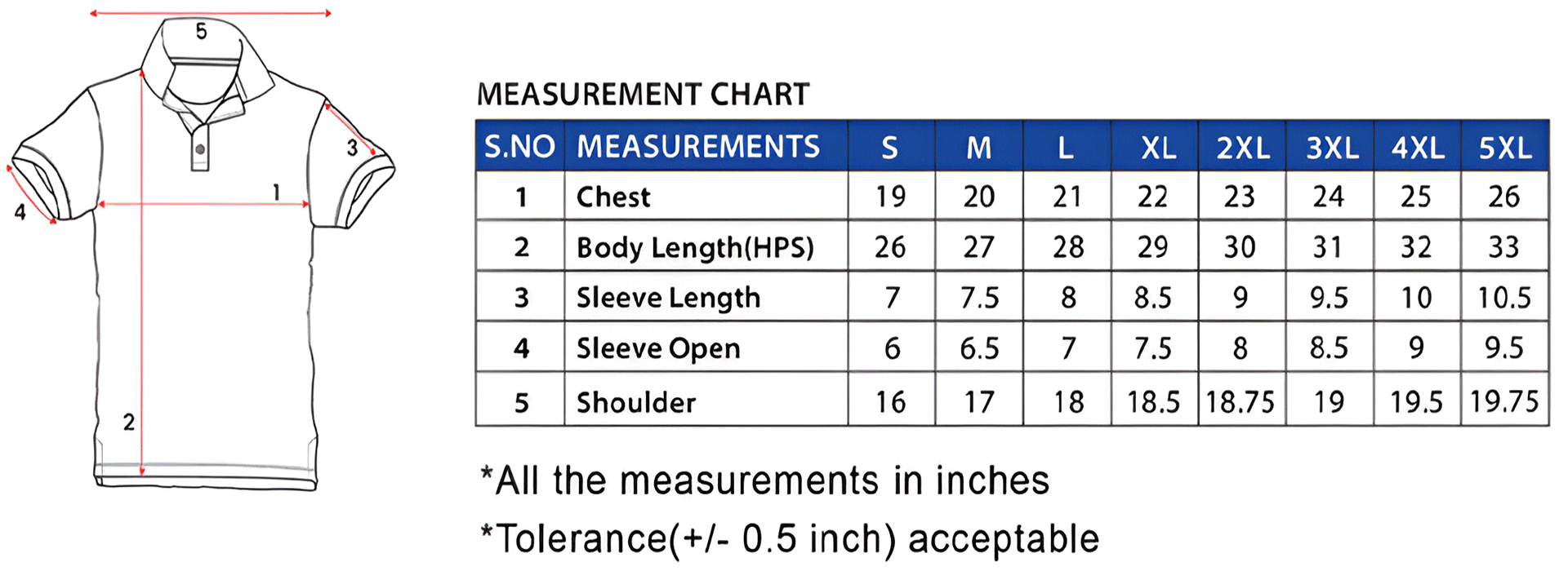 round-neck-t-shirt-size-chart